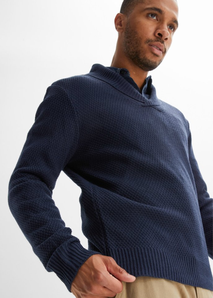 Pullover mit Schalkragen