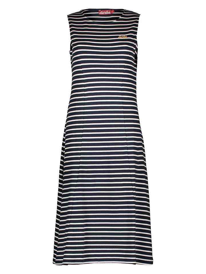 Derbe Kleid in Dunkelblau/ Weiß günstig kaufen