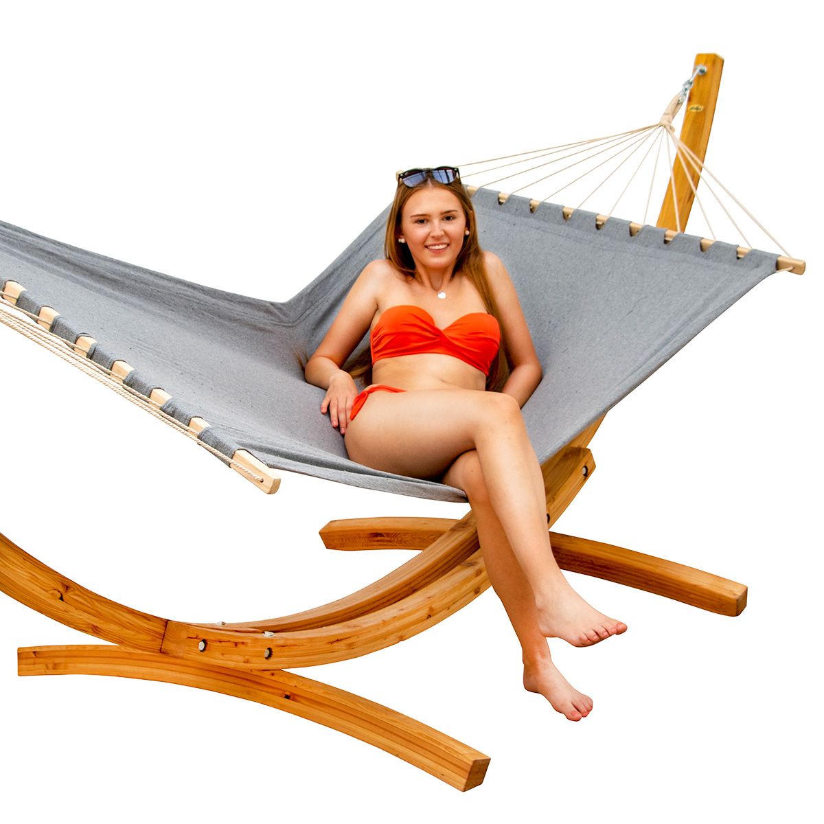 AMANKA 200 x 120 Hängematte mit Holzgestell