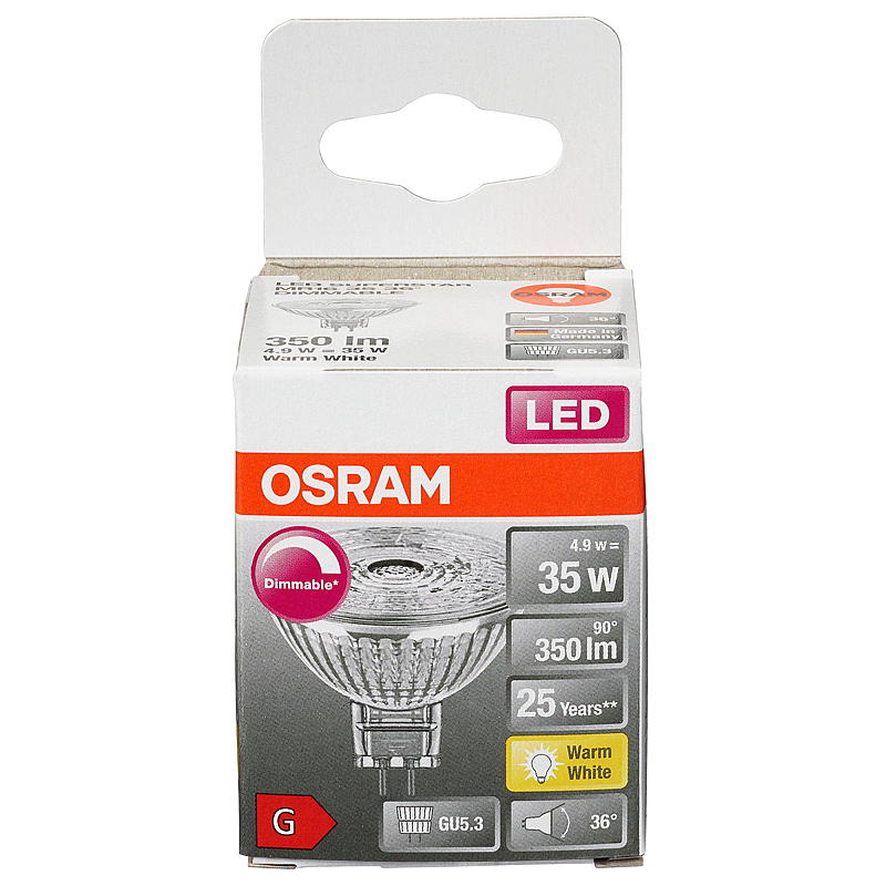 Osram Spotpære LED 350 lm Gu5,3 dim Osram