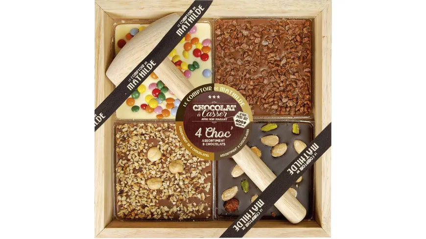 Le Comptoir de Mathilde Schokotafel mit Holzhammer 400 g