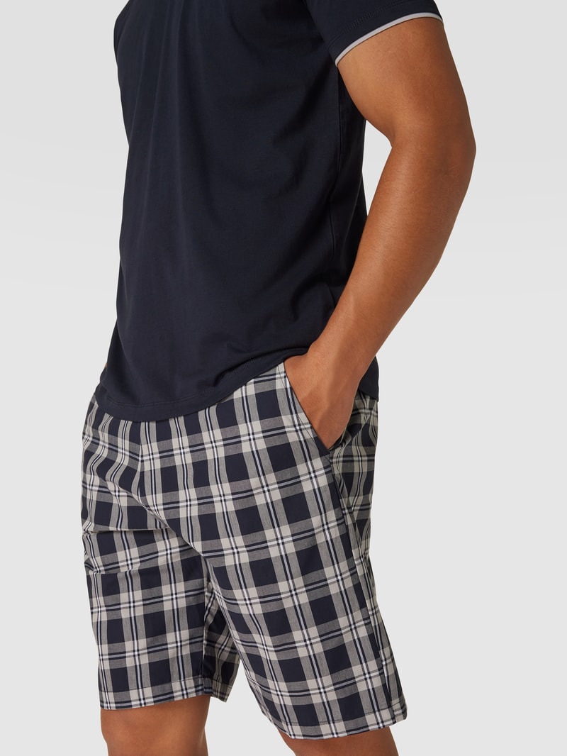 Pyjama mit Shorts Modell 'NOOS' in dunkelblau