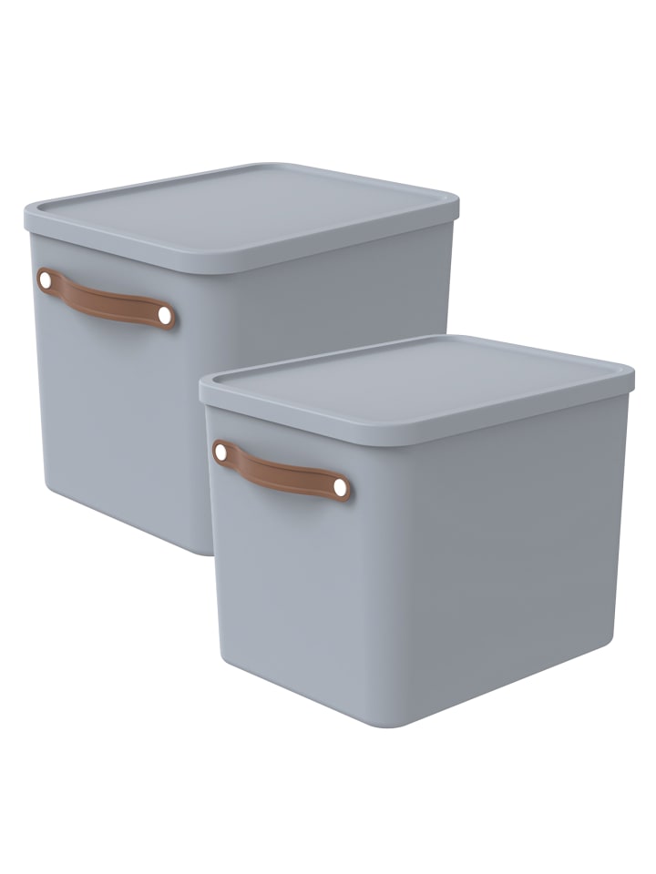 Rotho 2er-Set Aufbewahrungsbox Maloja 27l günstig kaufen onesize
