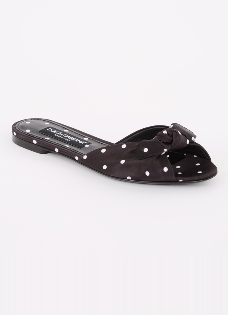 Satenske papuče Dolce & Gabbana s printom tufnica