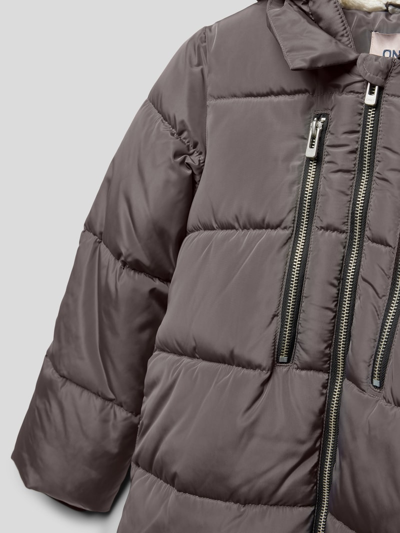 Steppjacke mit Kapuze Modell 'KOGNORA' in schlamm