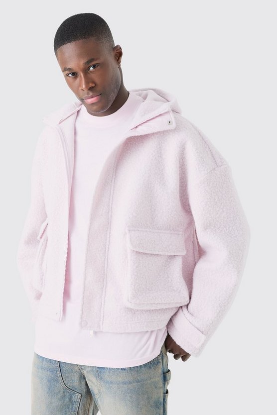 Kastiger Oversize Cargo-Hoodie mit Reißverschluss