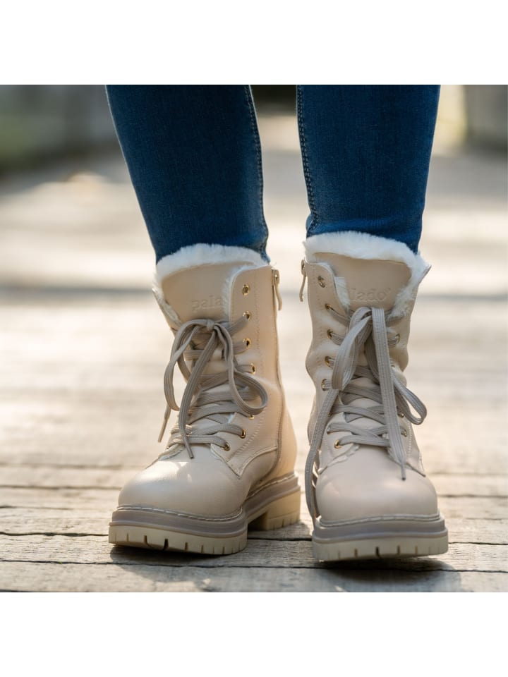 palado Schnürstiefeletten in Beige günstig kaufen