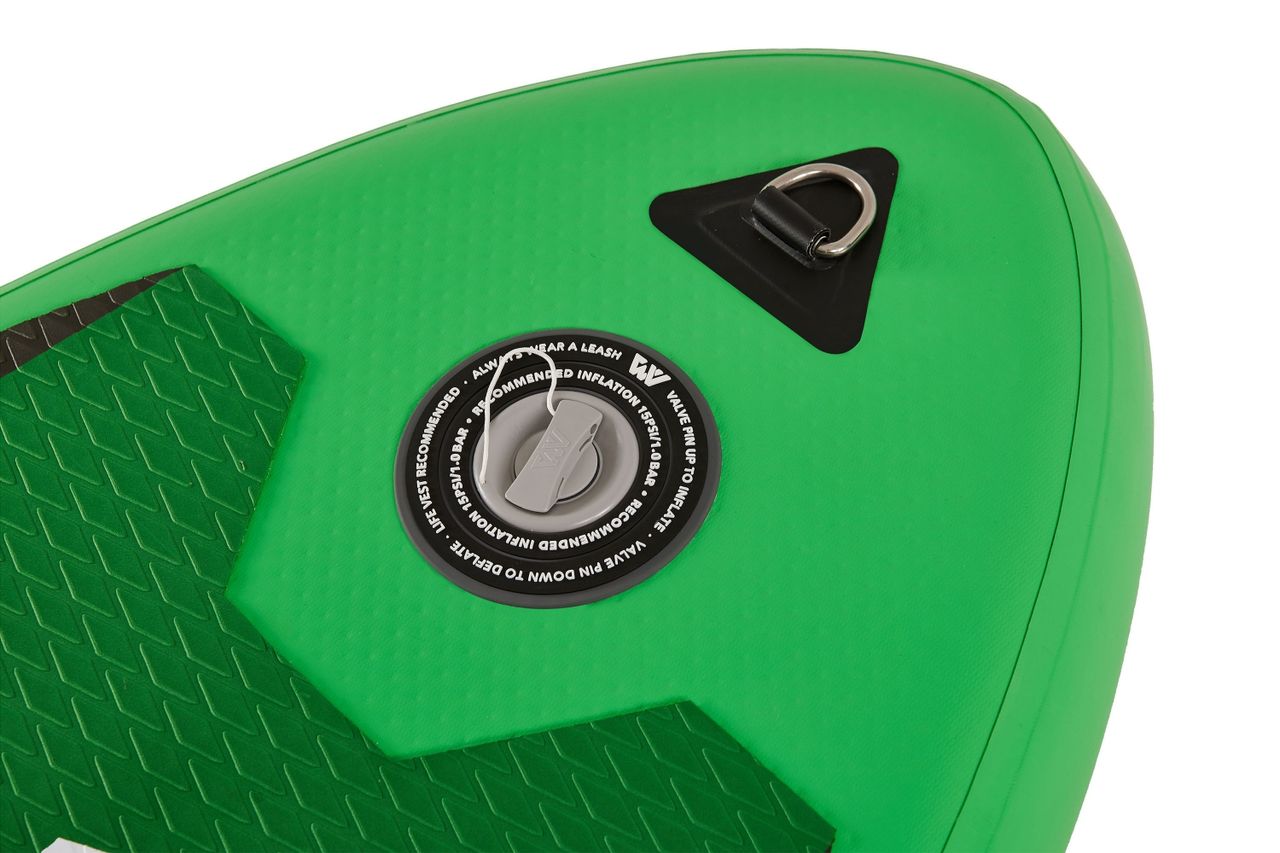PureHaven Aqua Marina All-Around SUP Board 300x76cm mit Reißverschlussrucksack Double Action-Pumpe LIQUID AIR Paddel Einschub-Mittelfinne Sicherheitsleine Grün
