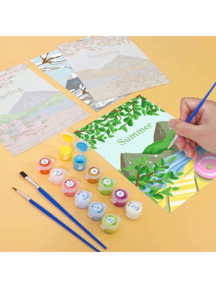 ARTNANAS Mini Malen nach Zahlen 6er Set-