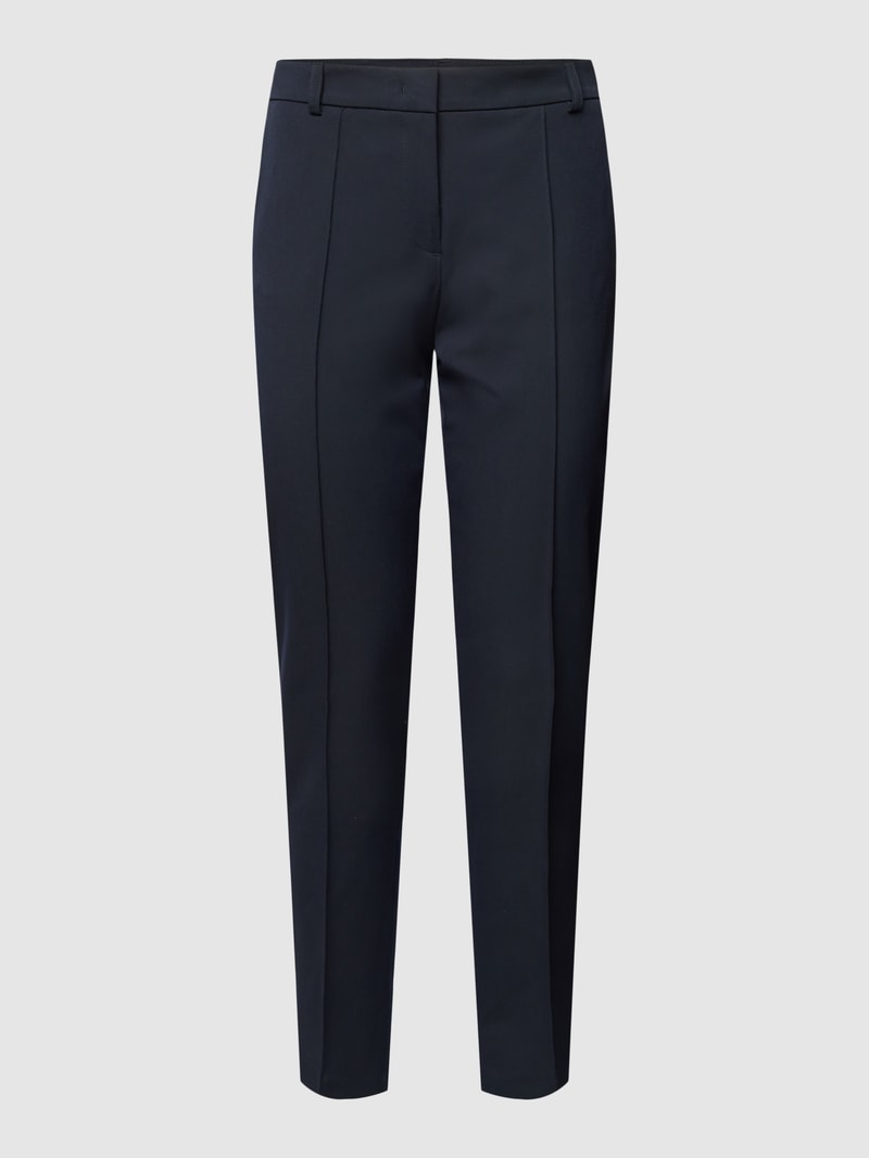 Hose mit Paspelierungen in marineblau