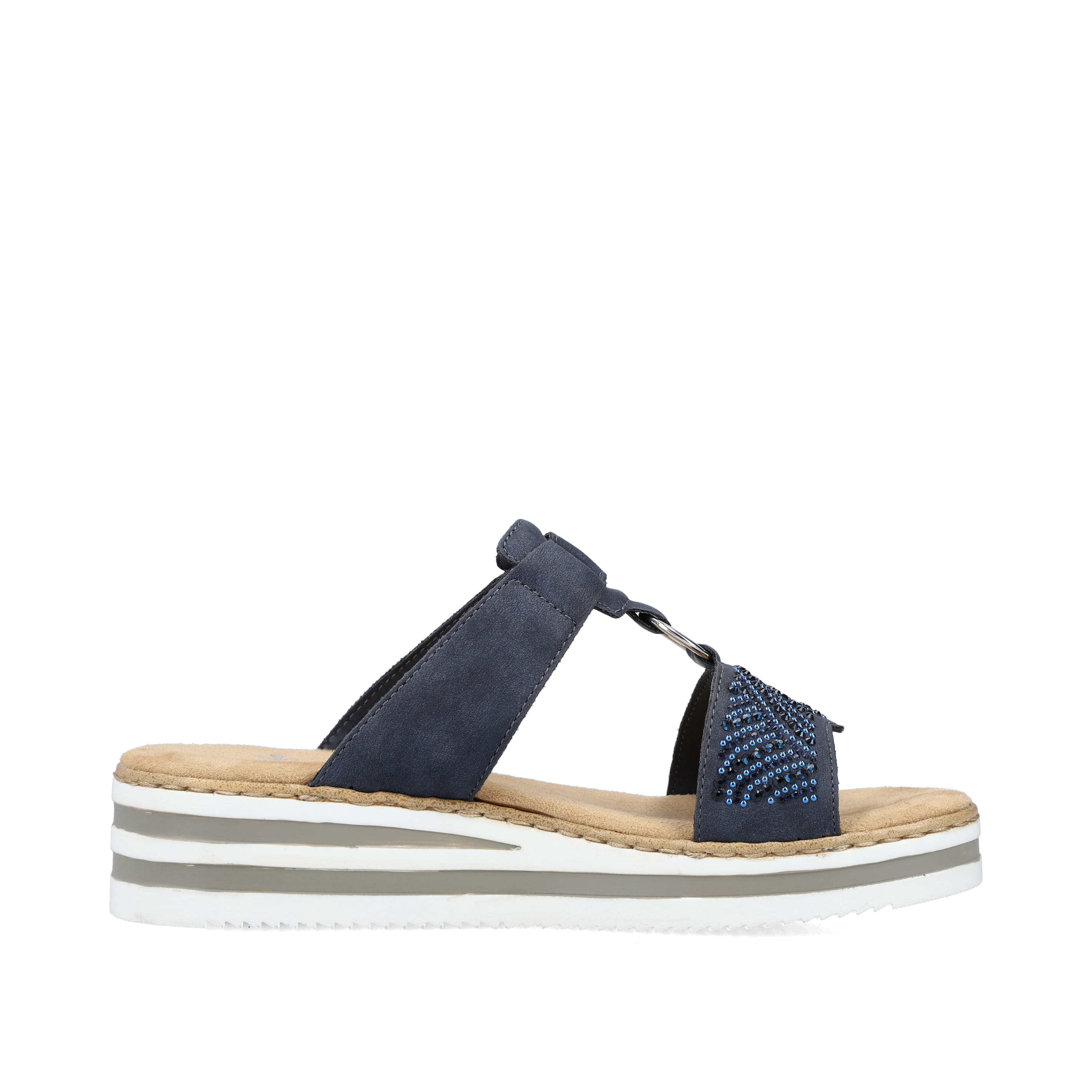 Rieker Damen Pantoletten marineblau