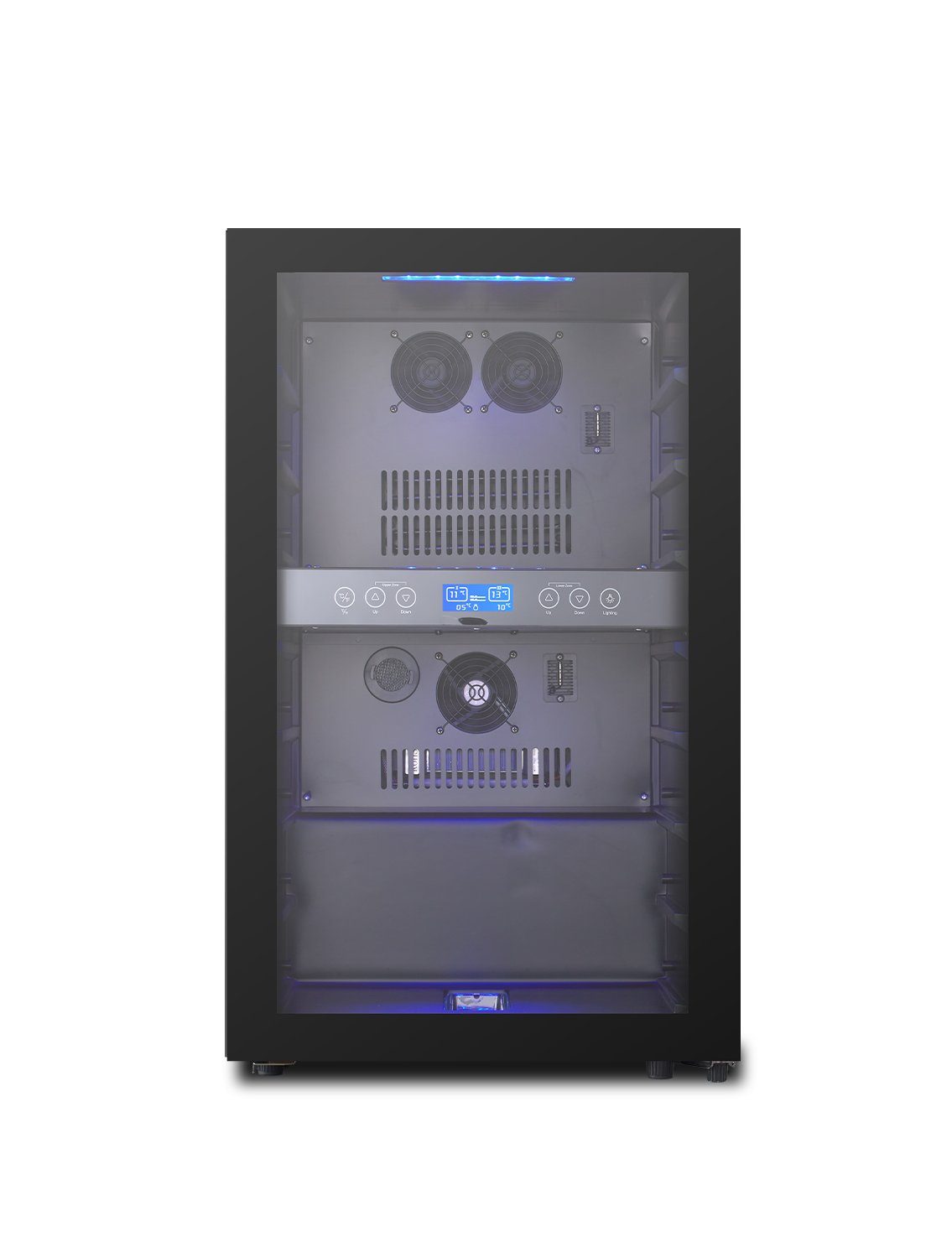 kalamera Weinkühlschrank KRC-120BFG, für 45 Standardflaschen á 0,75l,2 Zonen