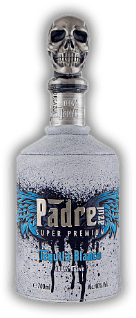 Padre Azul Blanco Padre Azul Blanco Die besondere Flasche mit dem Totenkopf-Stöpsel wird in Handarbeit hergestellt und ist so außergewöhnlich wie sein Inhalt. 0,7	 Liter - Vol 38%