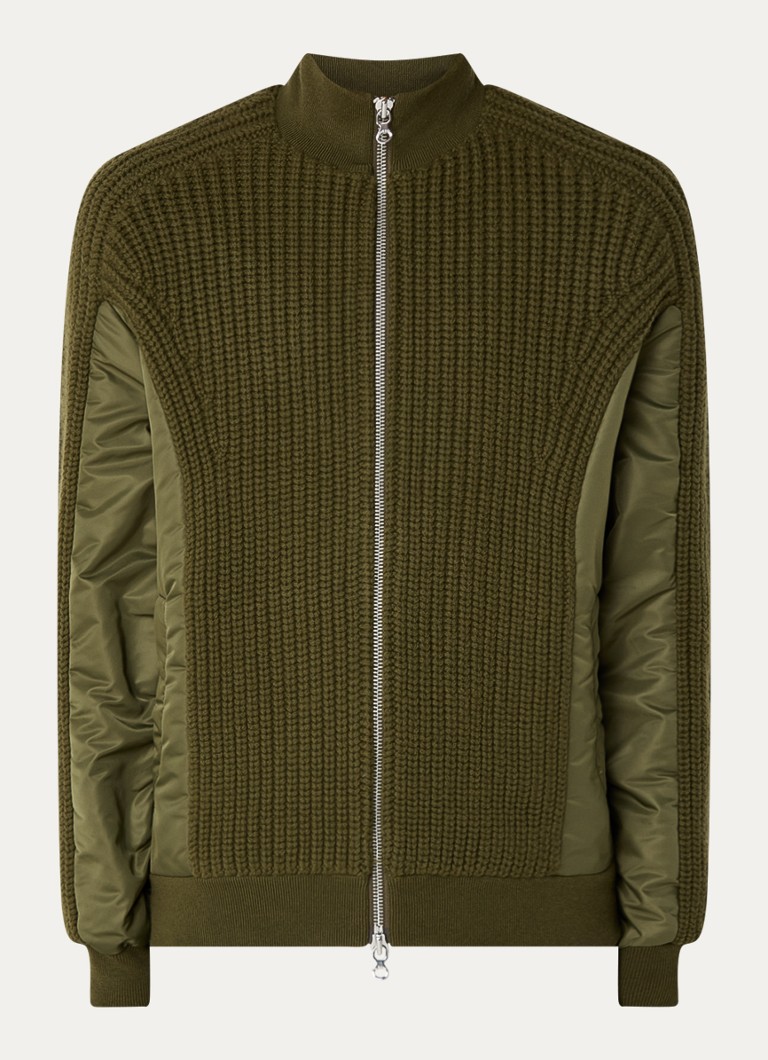 Blouson bomber Diesel K-arre en grosse maille de laine avec poches latérales