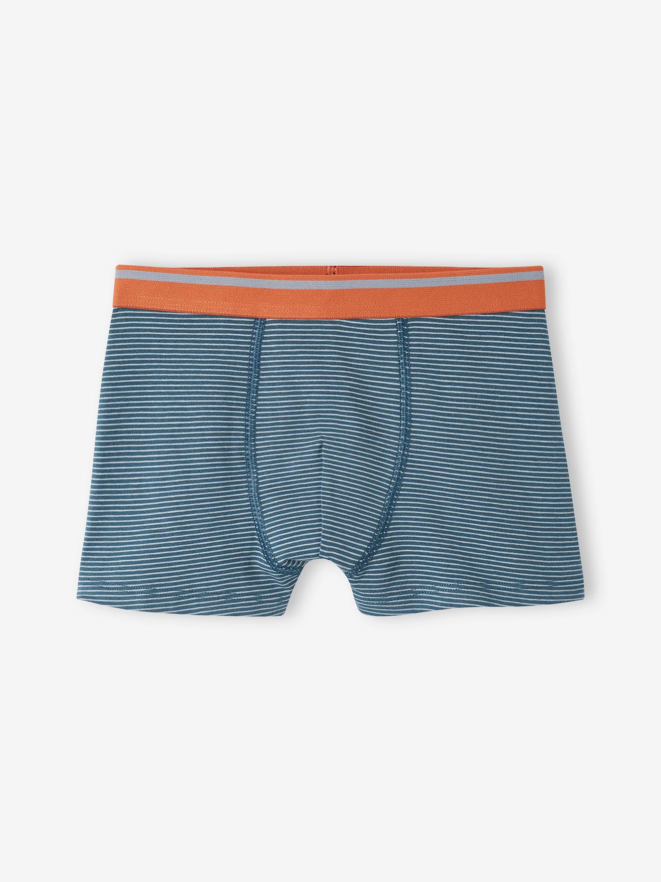 Lot de 5 boxers stretch Yéti garçon bleu grisé