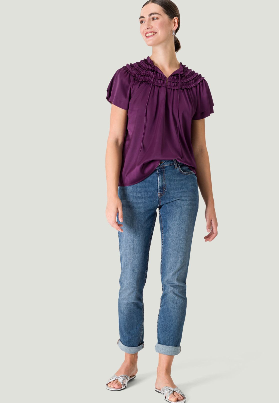 Bluse mit Rüschen