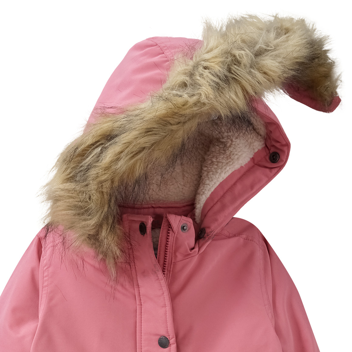 Mädchen Parka mit Fellimitat