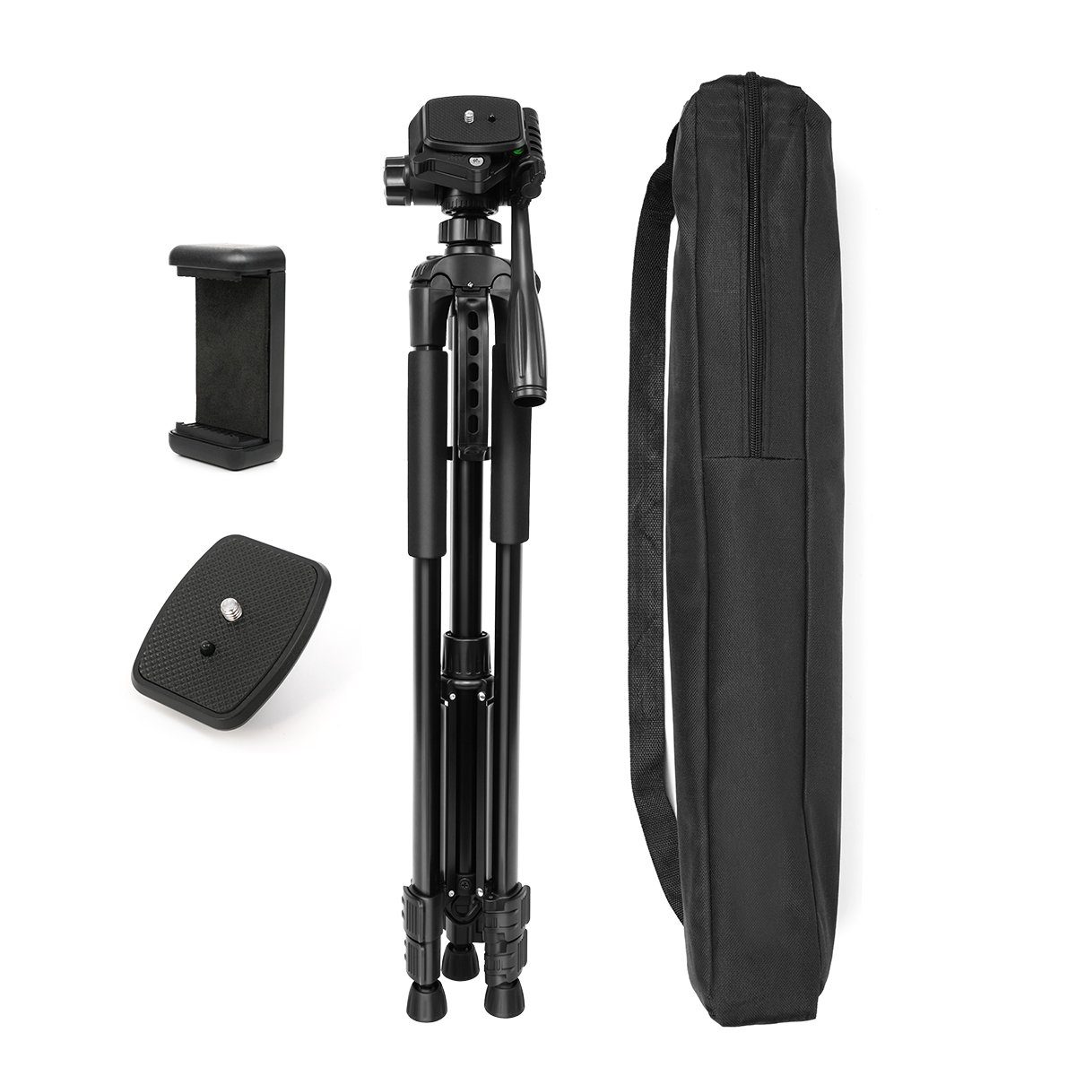 7Magic Neues Kamera Handy Stativ, 168cm Aluminium Leichte Dreibeinstativ Dreibeinstativ (Tragbares Smartphone Stativ Fotostativ)