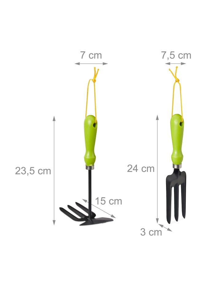 relaxdays Gartenwerkzeug Set 4 teilig in Grün günstig kaufen onesize