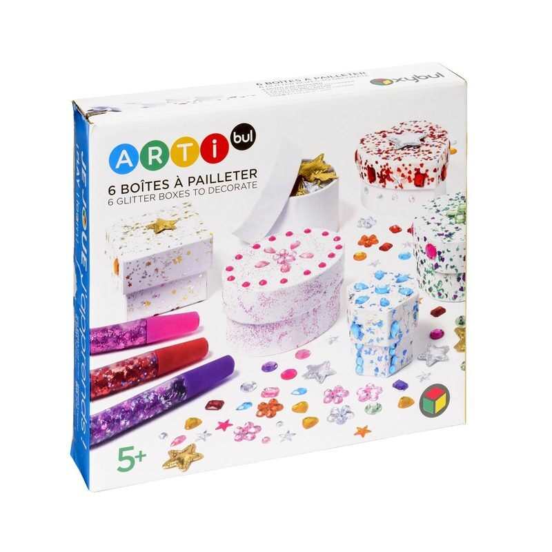 6 boîtes à pailleter Oxybul