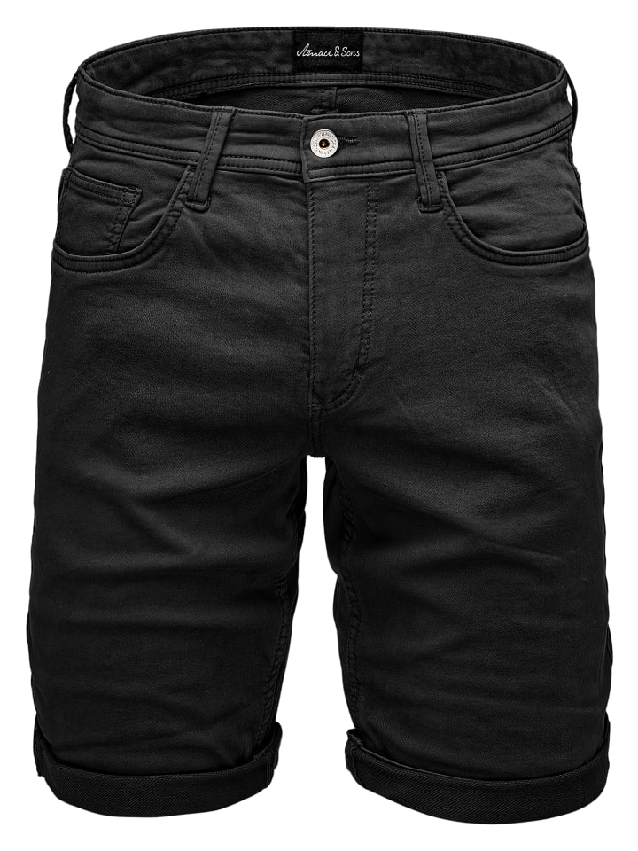Amaci&Sons Jeansshorts CHEVIOT in Schwarz günstig kaufen