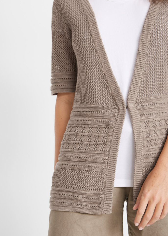 Ajour Strickjacke, Halbarm
