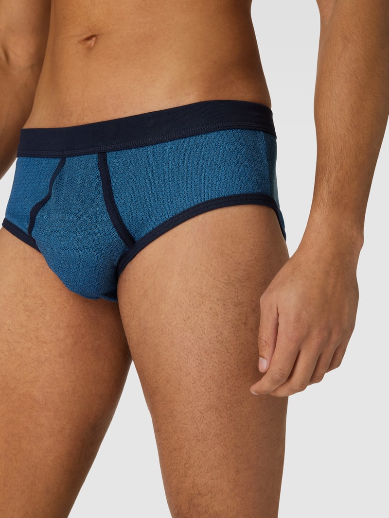 Slip mit elastischem Bund in blau