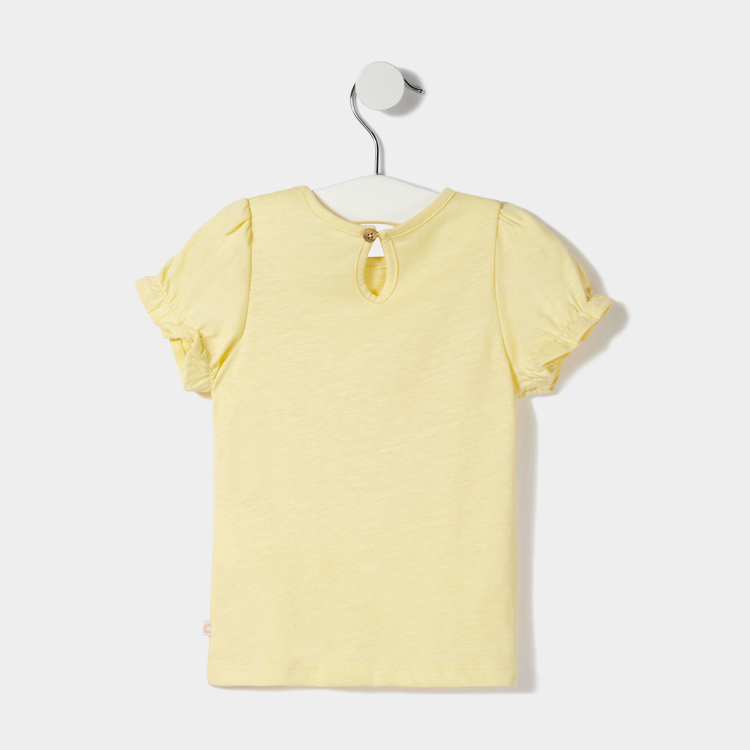 T-shirt manches courtes ballons Creeks jaune clair bébé fille | La Halle