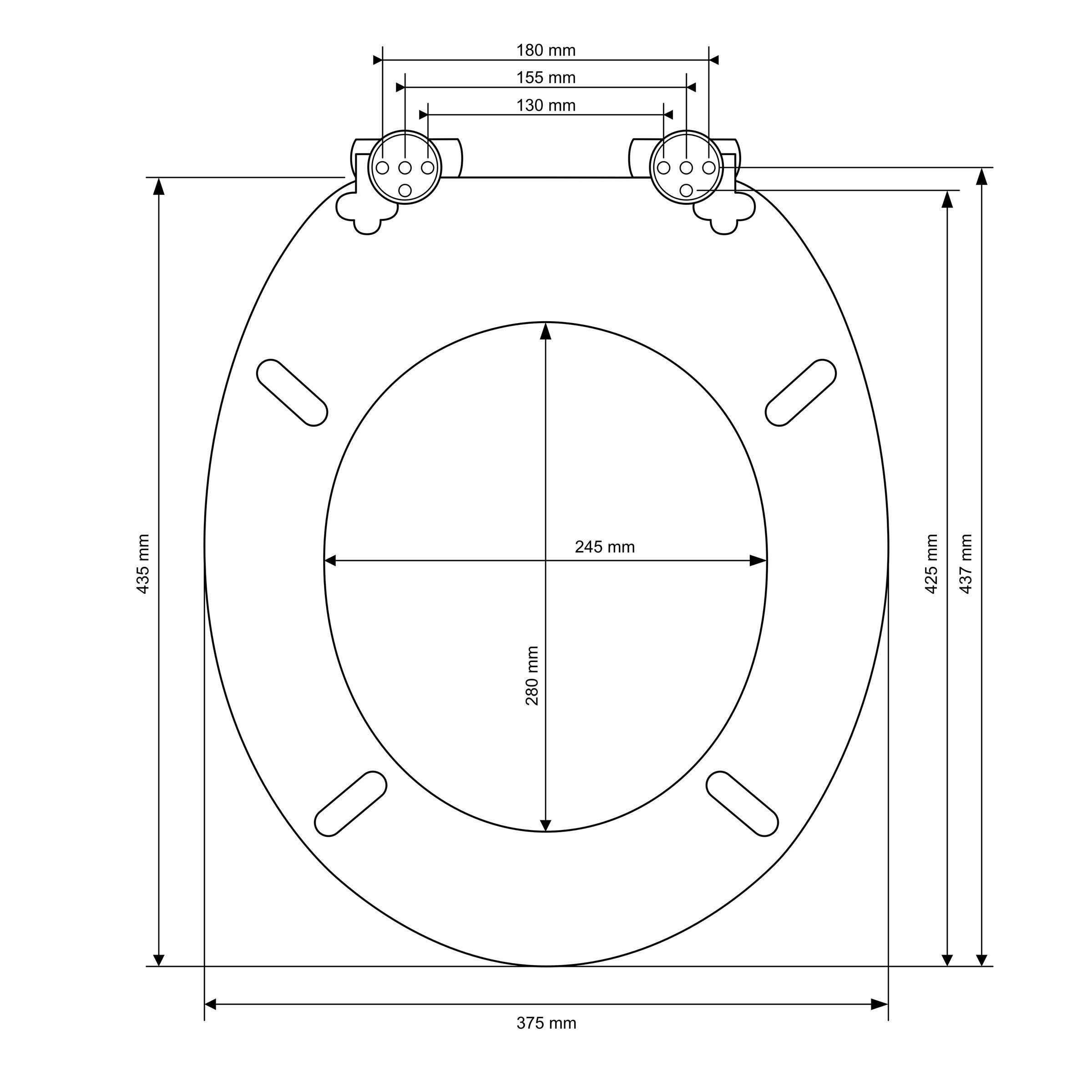 BONETTI WC-Sitz WC-Sitz aus Holz mit Absenkautomatik und modernen Design-Druck, MDF, Holzkern, schöne Motive, leichte Montage, pflegeleicht