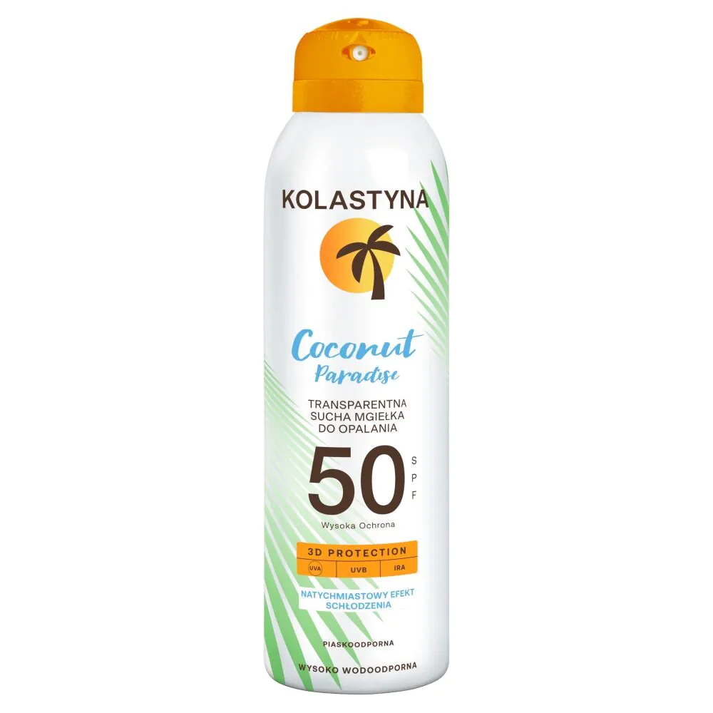 Kolastyna Sun Coconut Paradise SPF50 - prozirna suha zaštitna maglica SPF 50 150 ml
