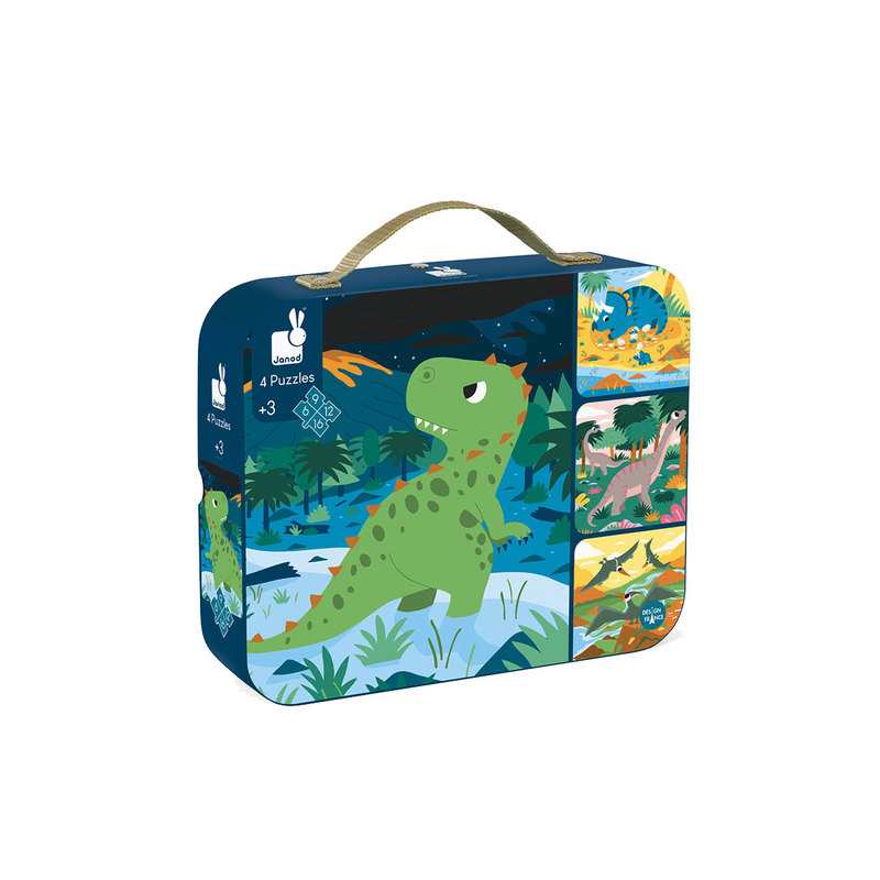 4 puzzles évolutifs dinosaures Janod