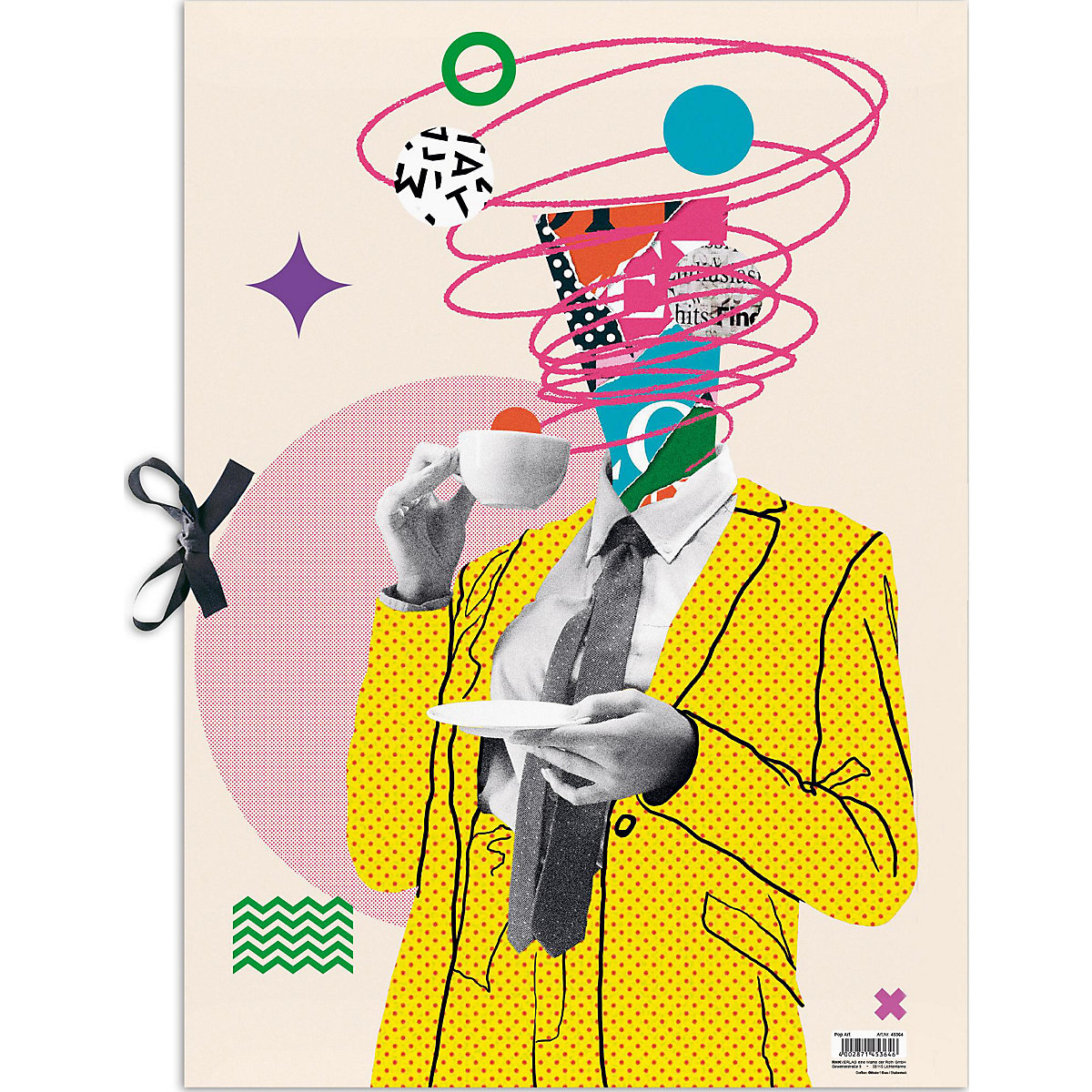 Sammelmappe/Zeichenmappe Pop Art, DIN A2, mit Verschlussband