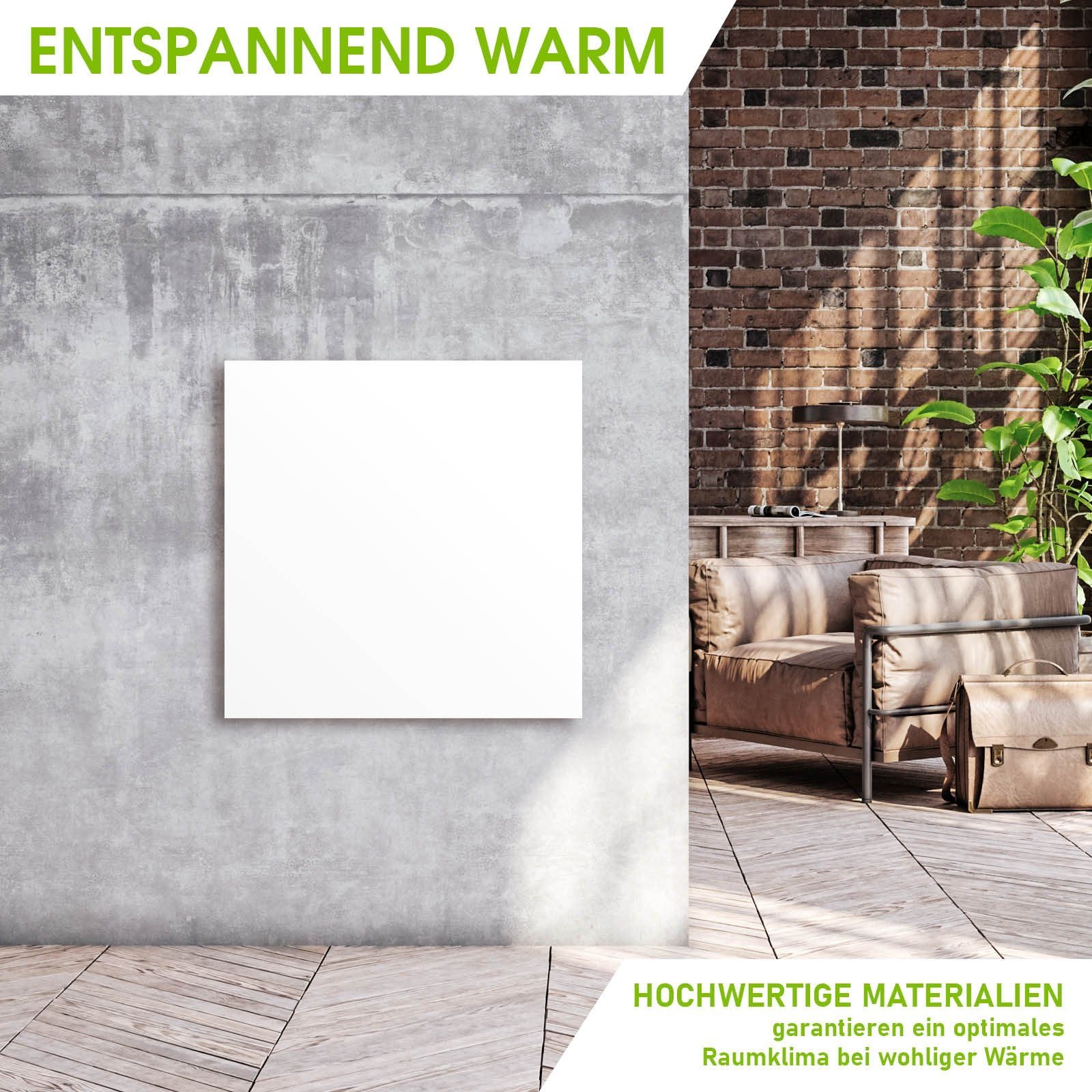 BRAST Infrarotheizung Hybridheizung mit Thermostat 600 Watt inkl. Thermostat Wandhalterungen, Made in Europe 2in1 Funktion Konvektionsheizung & Infrarotheizung