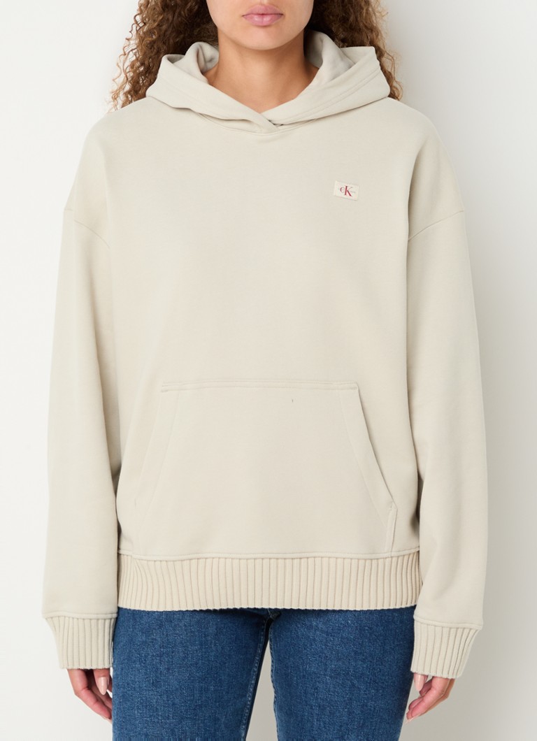 Felpa con cappuccio Calvin Klein in cotone biologico con logo