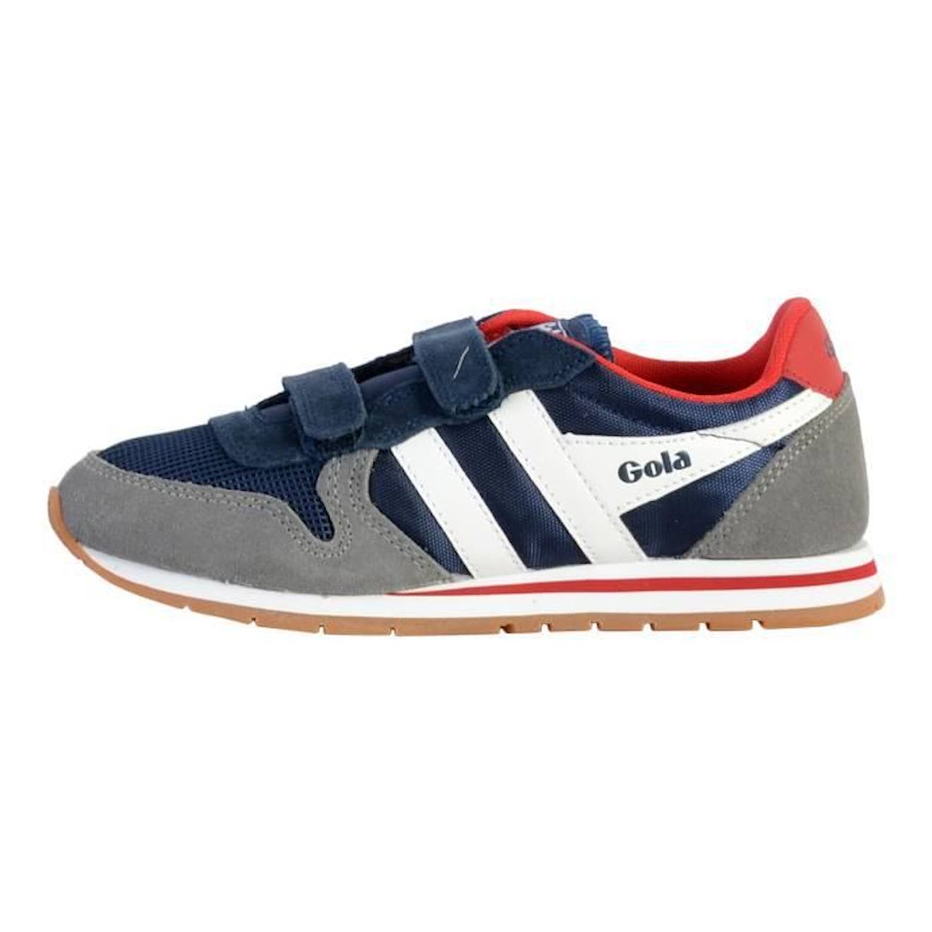 Basket Cuir Enfant Gola Daytona Quad Strap bleu