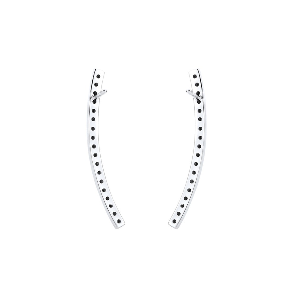 Elli Elli Boucles d'Oreilles Tropfen Geo Trend Kristalle 925 Sterling Silber Boucles d'oreilles