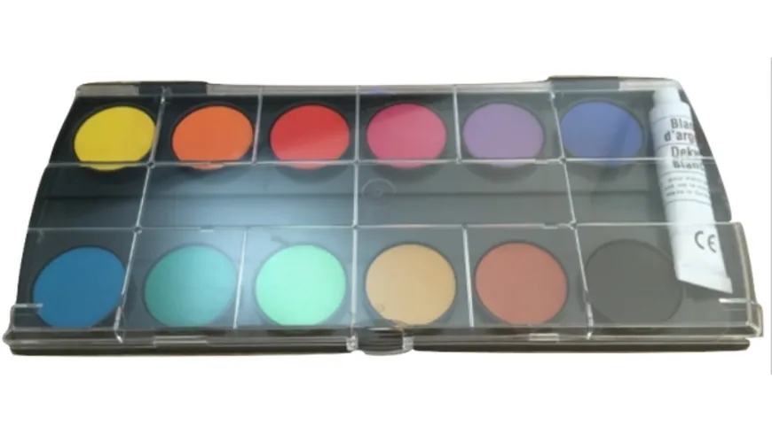Kreuzer Deckfarbkasten 12 Farben + Deckweiss
