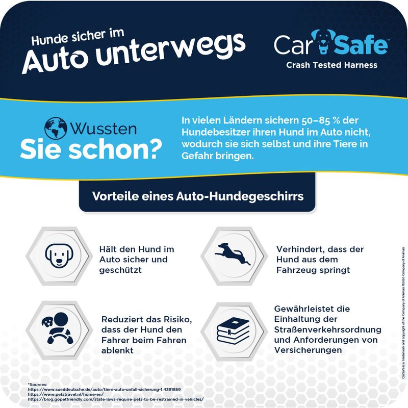 CarSafe Hundereisegeschirr, schwarz zu TOP-Preisen