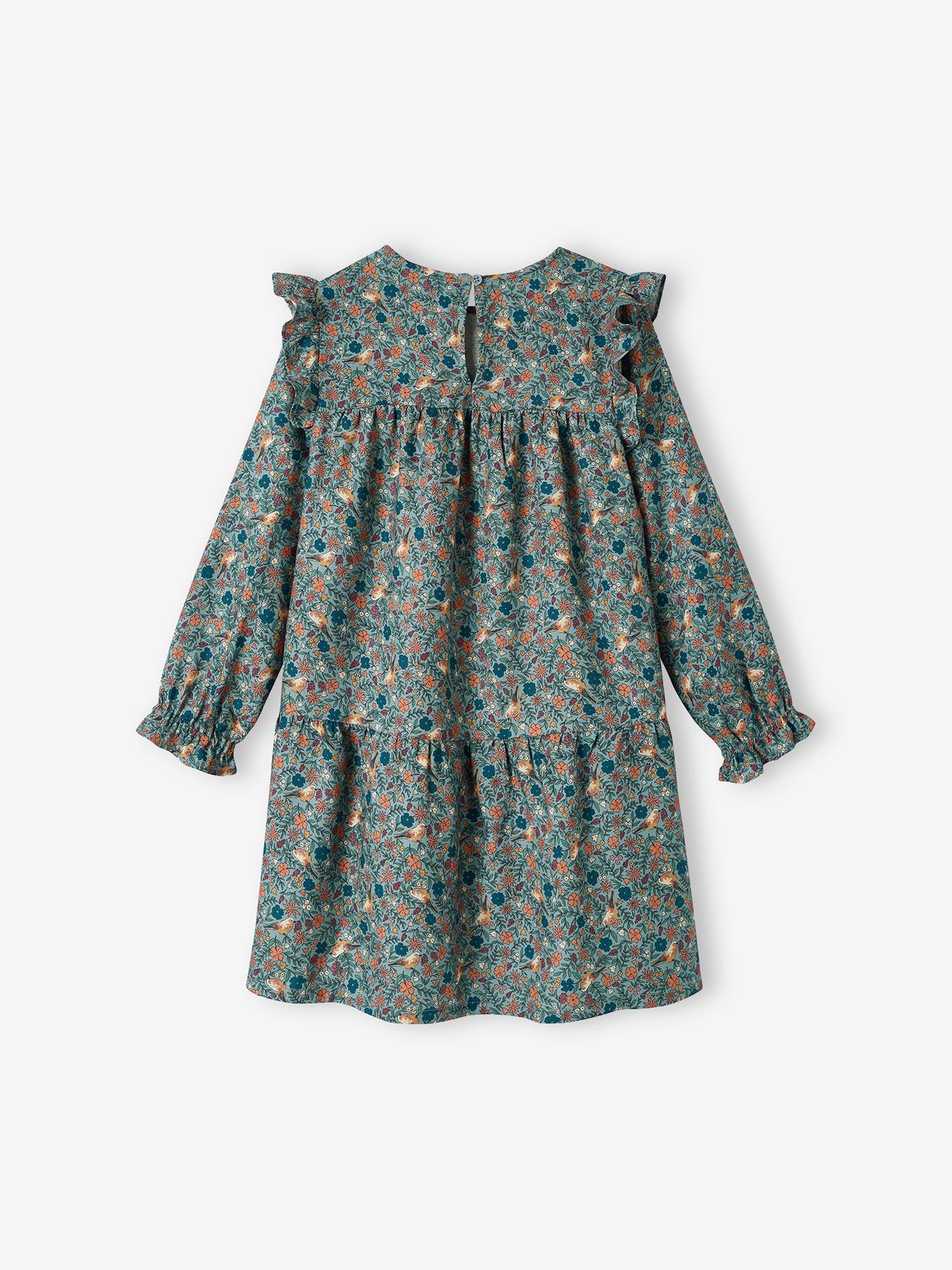 Vertbaudet Mädchen Volantkleid Oeko-Tex - wollweiß