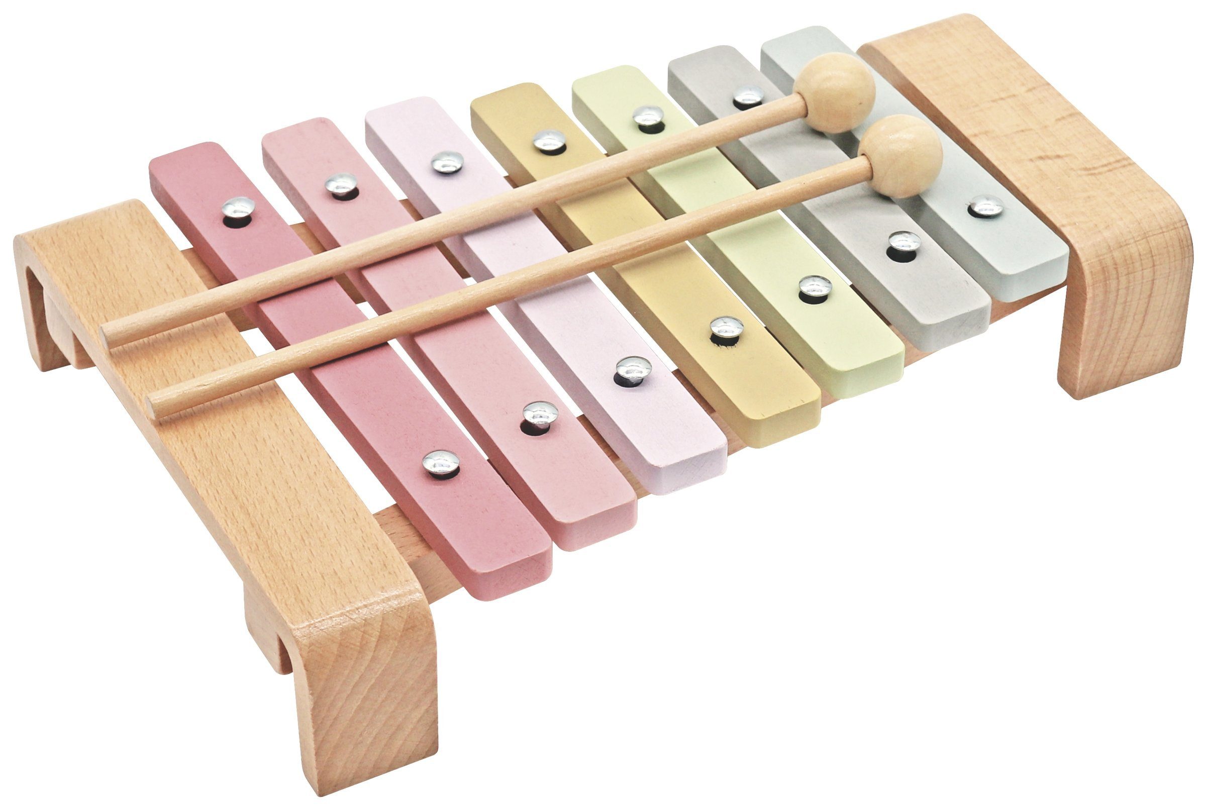 Mamabrum Glockenspiel Holzbecken - Xylophon für Kinder, Farben des Regenbogens