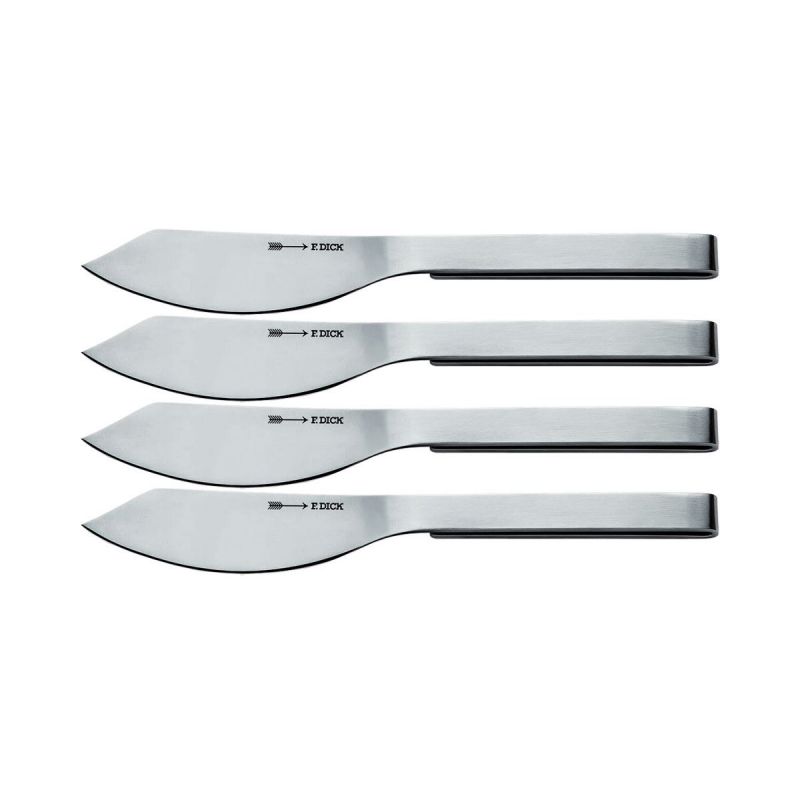 Steakmesser-Set, glatte Klinge cm. 9, Marke Dick 4 Stck. Serie „Pure Metal Ajax“.