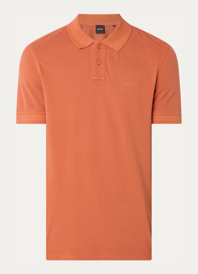 Polo HUGO BOSS Prime de corte regular, confeccionada em piqué de algodão com logotipo.