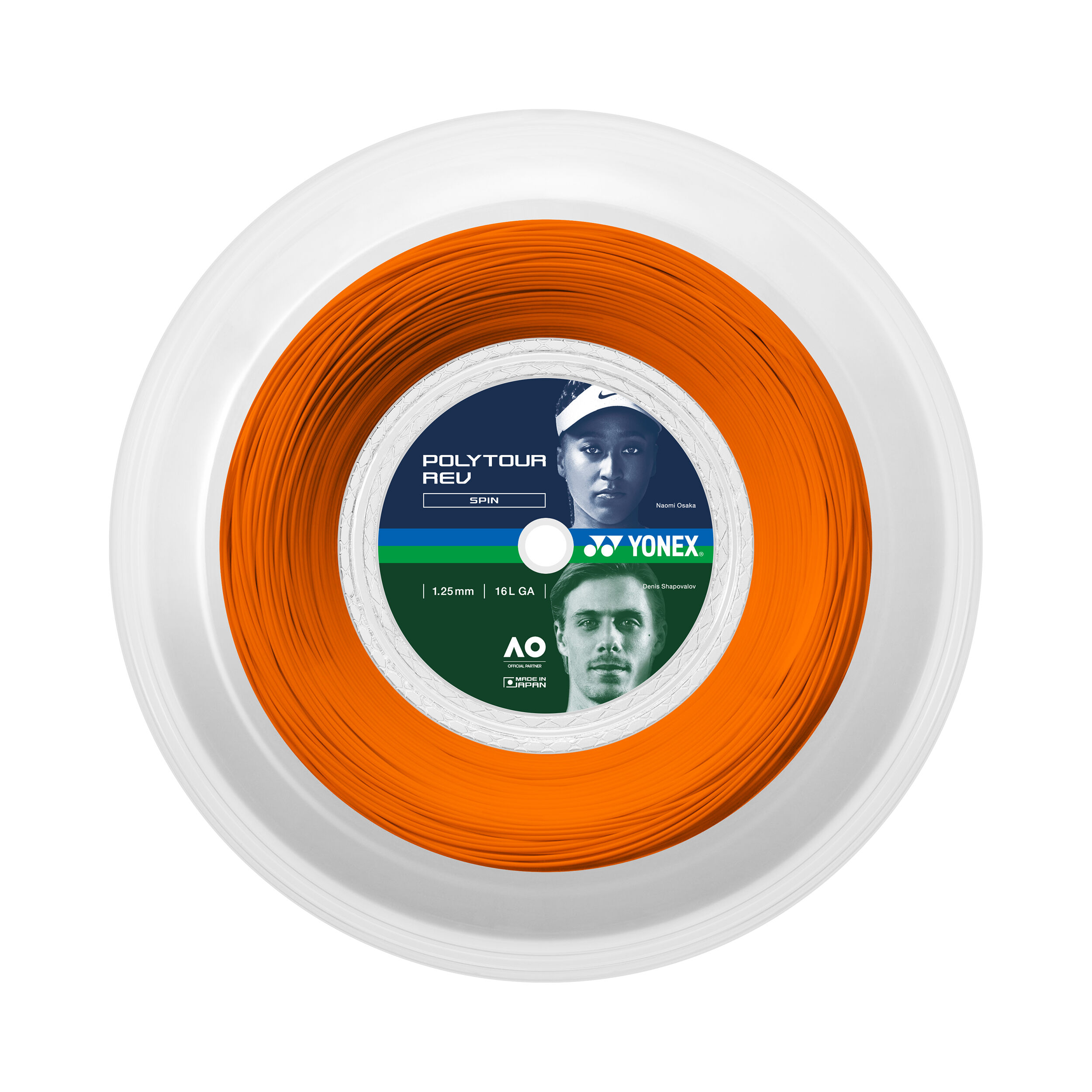 Poly Tour Rev Saitenrolle 200m - Orange
