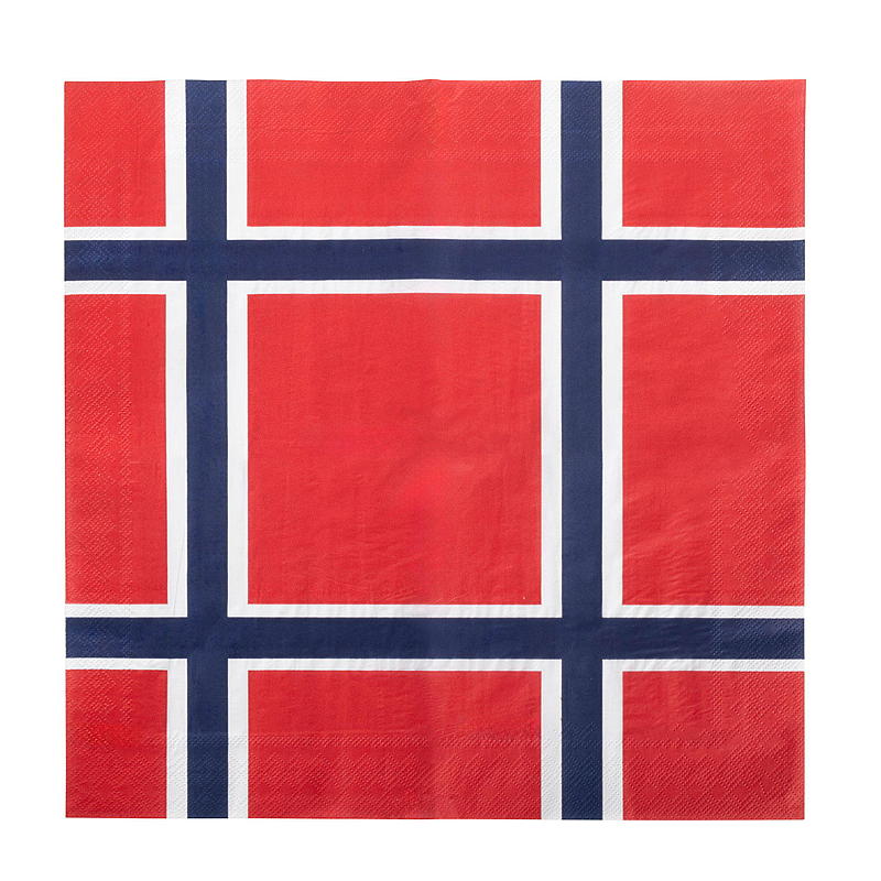 17. mai servietter 3-lags m/norsk flagg