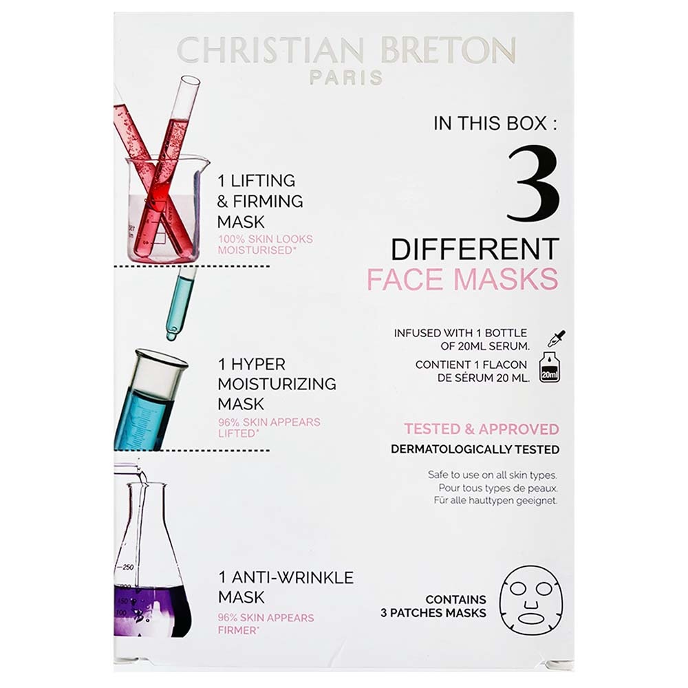 christian breton SET DE 3 PATCHES VISAGE Masques pour le Visage