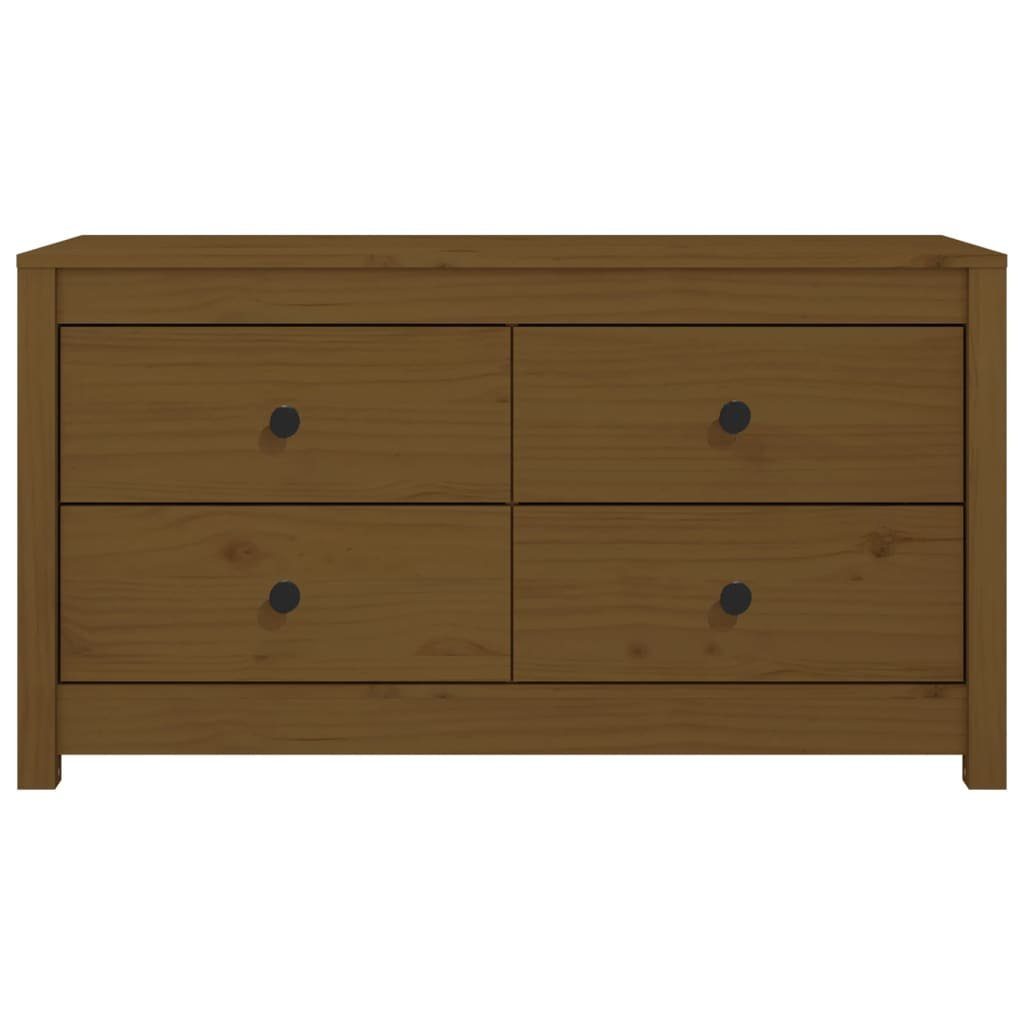 vidaXL Sideboard Beistellschrank Honigbraun 100x40x54 cm Massivholz Kiefer (1 St)