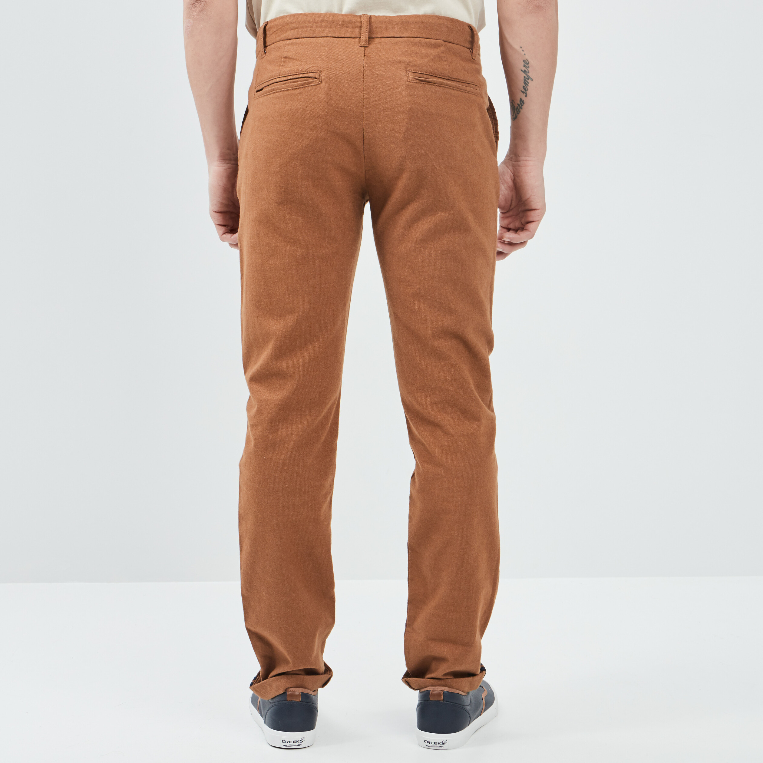 Pantalon droit Creeks camel homme | La Halle