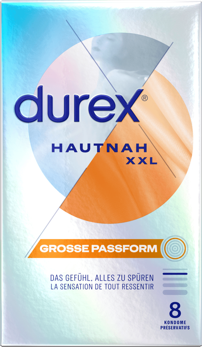Kondome Hautnah XXL, Breite 60mm, 8 St