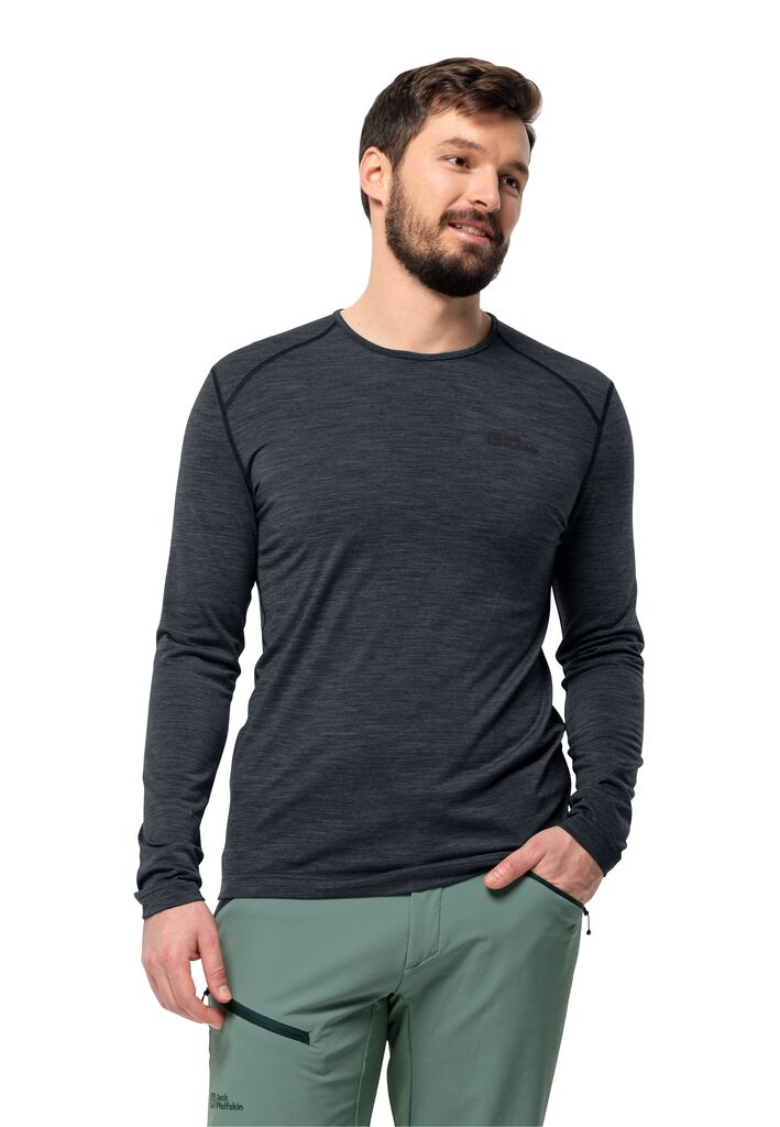 KAMMWEG L/S M Langarm Funktionsshirt mit Merinowolle Herren