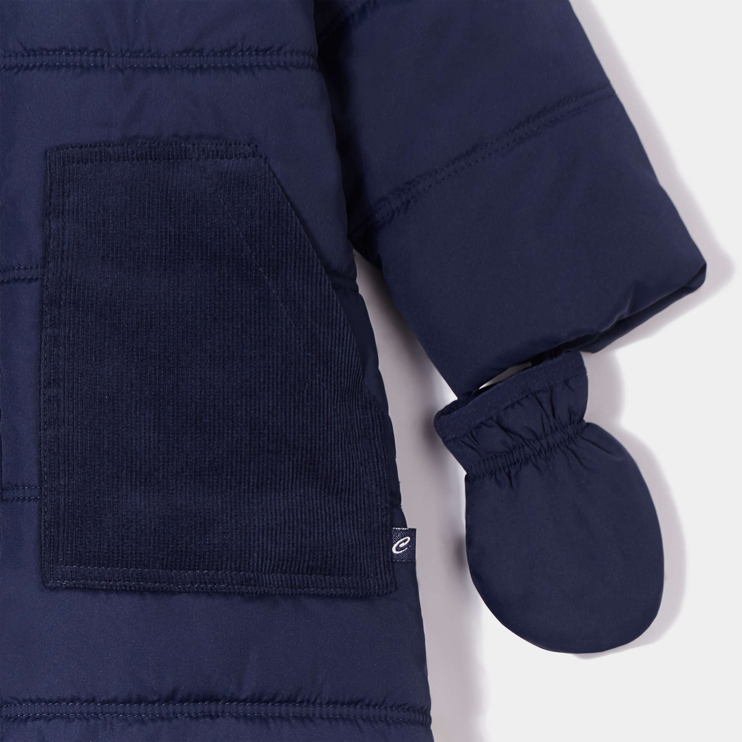 Combinaison pilote à capuche fourrure bleu marine bébé garçon | La Halle